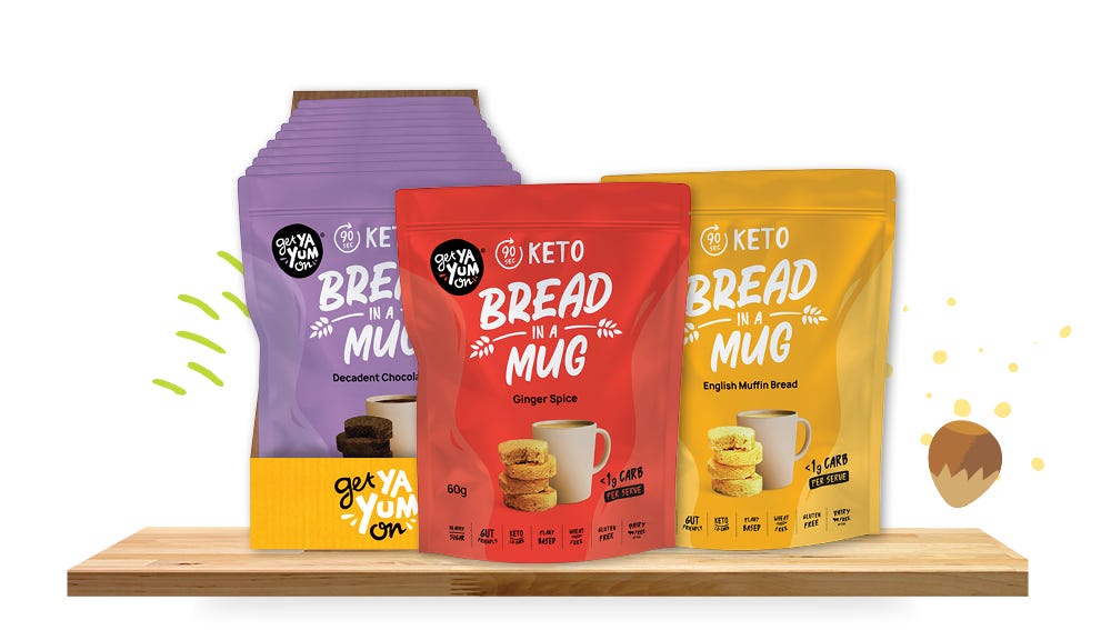 Keto bread in a mug