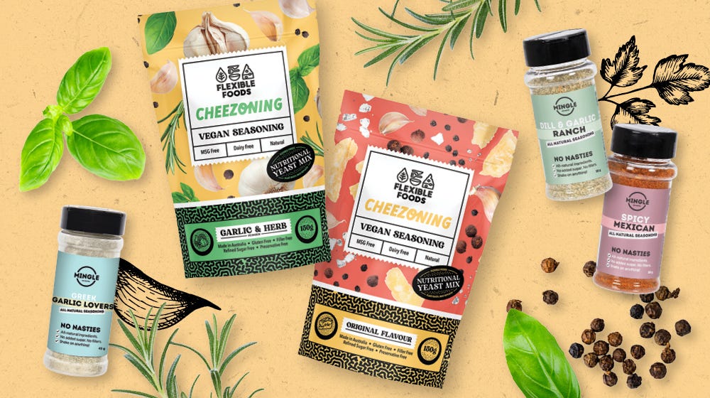 Seasonings for a plant-based pantry